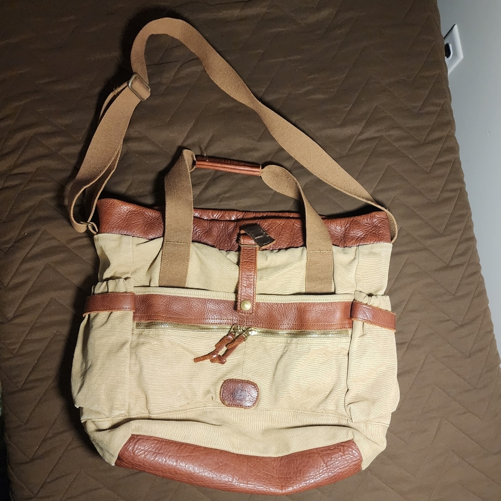 Buffalo Jackson Trading canvas leather messenger bag